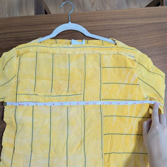 3.1 Phillip Lim Striped Tunic Dress Shirt Pleated Tiered Long Sleeve Yellow 4 - Picture 15 of 15